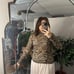 Bardot Zebra Print Mock Neck Long Sleeve Mesh Top Tan Black Size Small