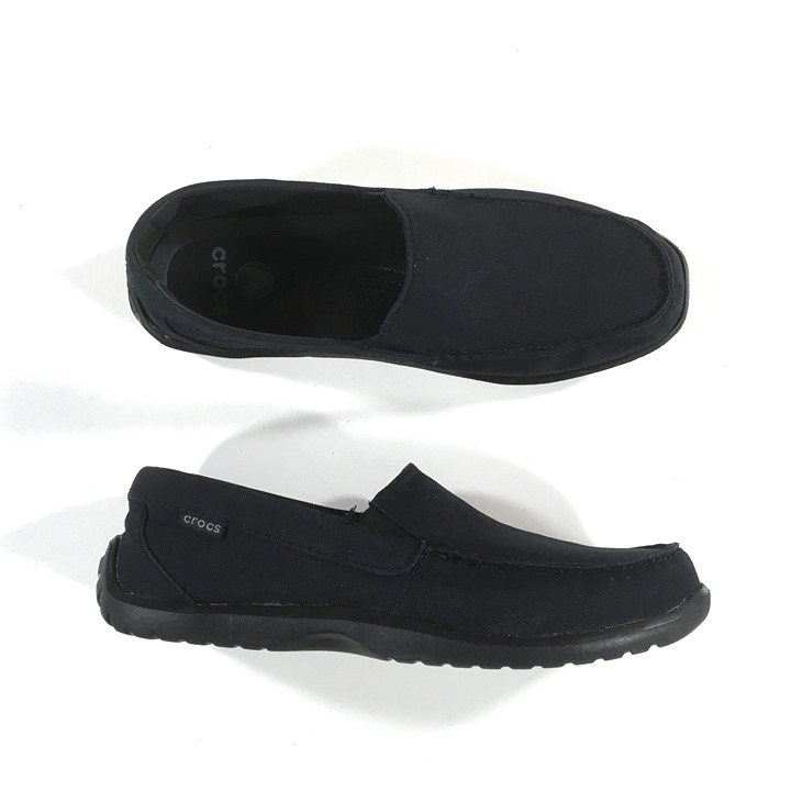 Crocs Walu Canvas Slip On Loafers Mens Size 10 Dark Blue 201451