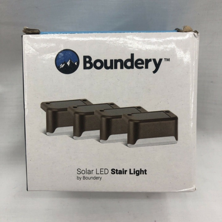 Boundery Solar LED Stair Light by Boundary - 4 Pack - Bronze