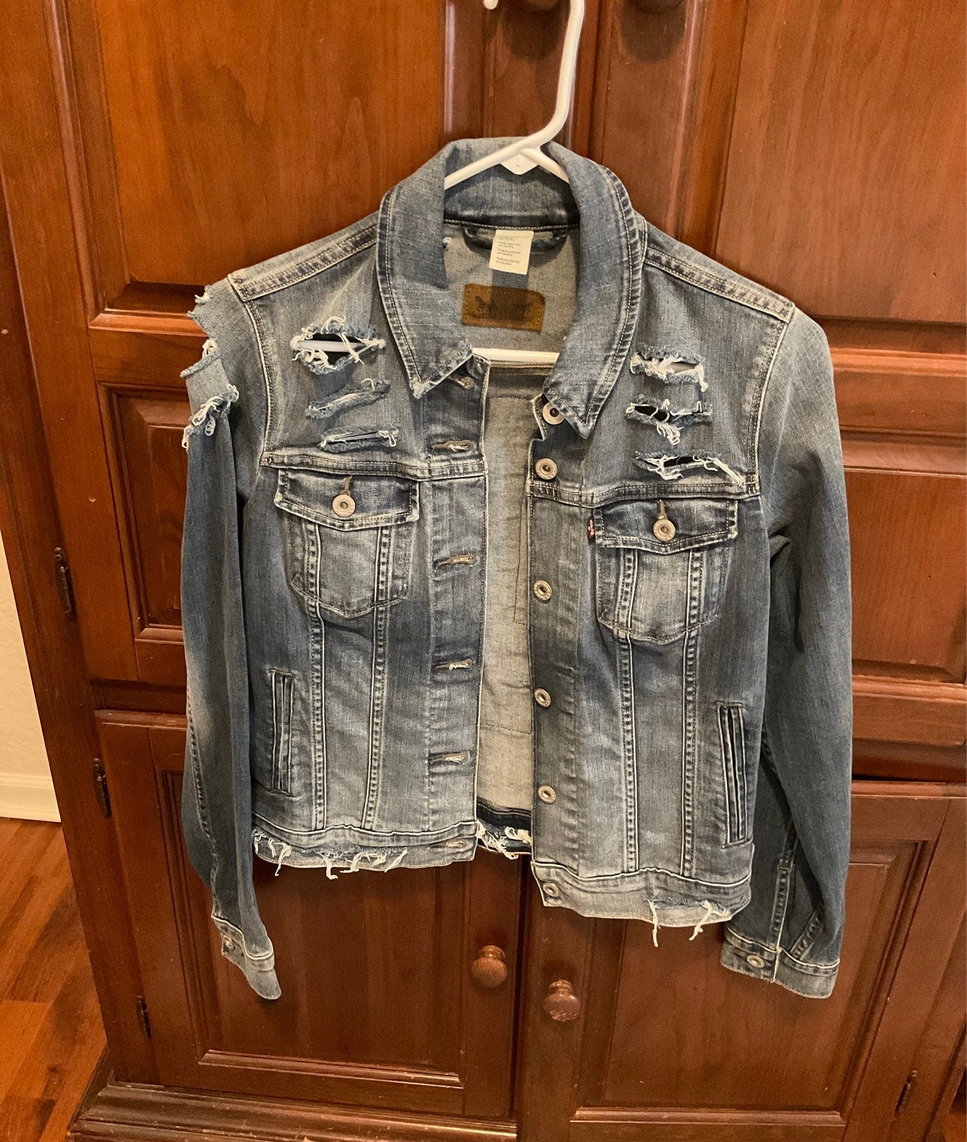 Custom Made IU Levi's Denim Jean Jacket Handmade Never Worn Size Small