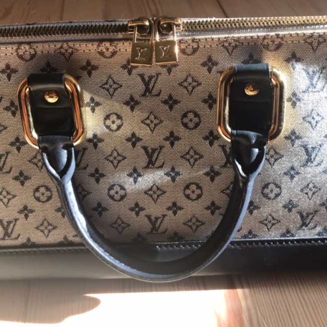 Louis Vuitton LV Almaron Navy Blue Monogram Mini Hand Bag