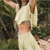 Free People Green Sundown Skirt Set size small 128 cotton brand new no tags