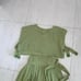 Free People Green Sundown Skirt Set size small 128 cotton brand new no tags