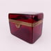 Glass Sugar Bowl/Box Dose Lock Ruby Red