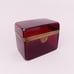 Glass Sugar Bowl/Box Dose Lock Ruby Red