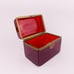Glass Sugar Bowl/Box Dose Lock Ruby Red
