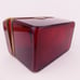 Glass Sugar Bowl/Box Dose Lock Ruby Red