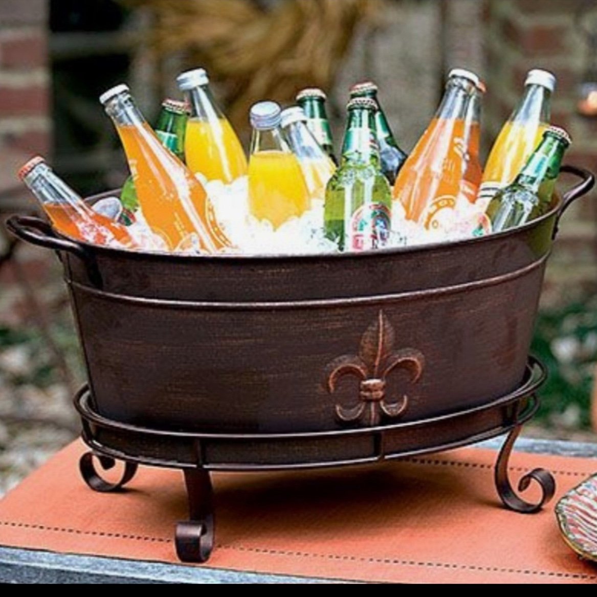 Southern Living at Home Large Nola Party Bucket w/ Drip Tray & Stand