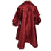 CRIMSON Red Puff Sleeve Button Down Asymmetrical Hem Tunic Dress Plus Size 3X