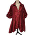 CRIMSON Red Puff Sleeve Button Down Asymmetrical Hem Tunic Dress Plus Size 3X