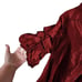 CRIMSON Red Puff Sleeve Button Down Asymmetrical Hem Tunic Dress Plus Size 3X