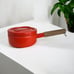 Finel Finland Seppo Mallat Arabia Flame Orange Enamel Sauce Pan w Lid Vtg MCM