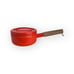 Finel Finland Seppo Mallat Arabia Flame Orange Enamel Sauce Pan w Lid Vtg MCM