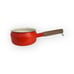 Finel Finland Seppo Mallat Arabia Flame Orange Enamel Sauce Pan w Lid Vtg MCM