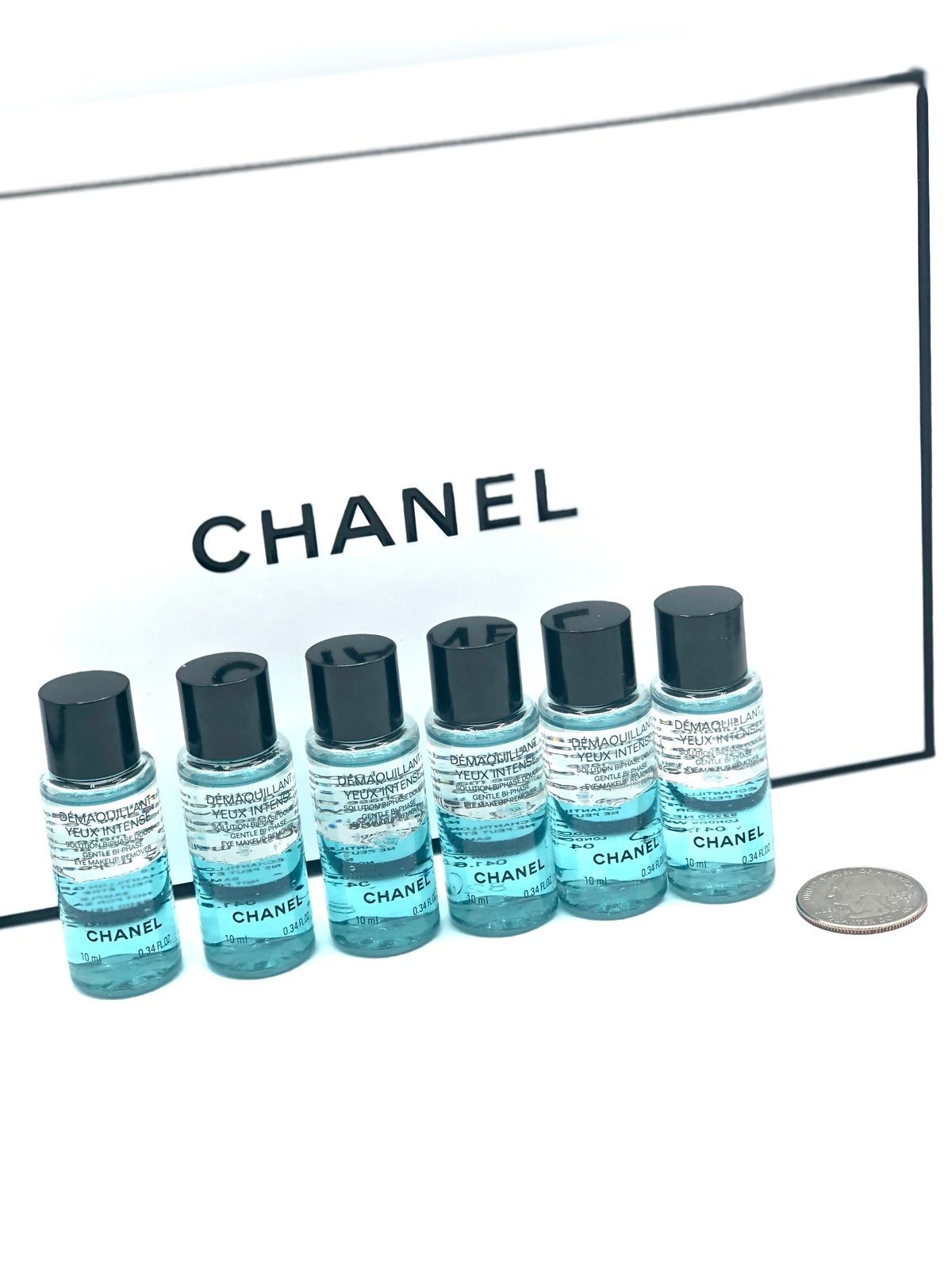 6pc Chanel Demaquillant Yeux intense eye makeup remover 10ml