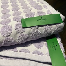 Kate Spade Purple Dot Bath Towels