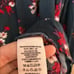 FP FREE PEOPLE Blue Turquoise Long Sleeve High Low Floral Mini Dress Tunic XS
