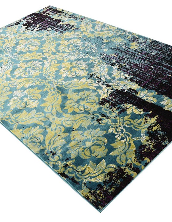 5' x 8' New Area Rug Blue H 34828 Home Decorative Art Soft Carpet Collectible