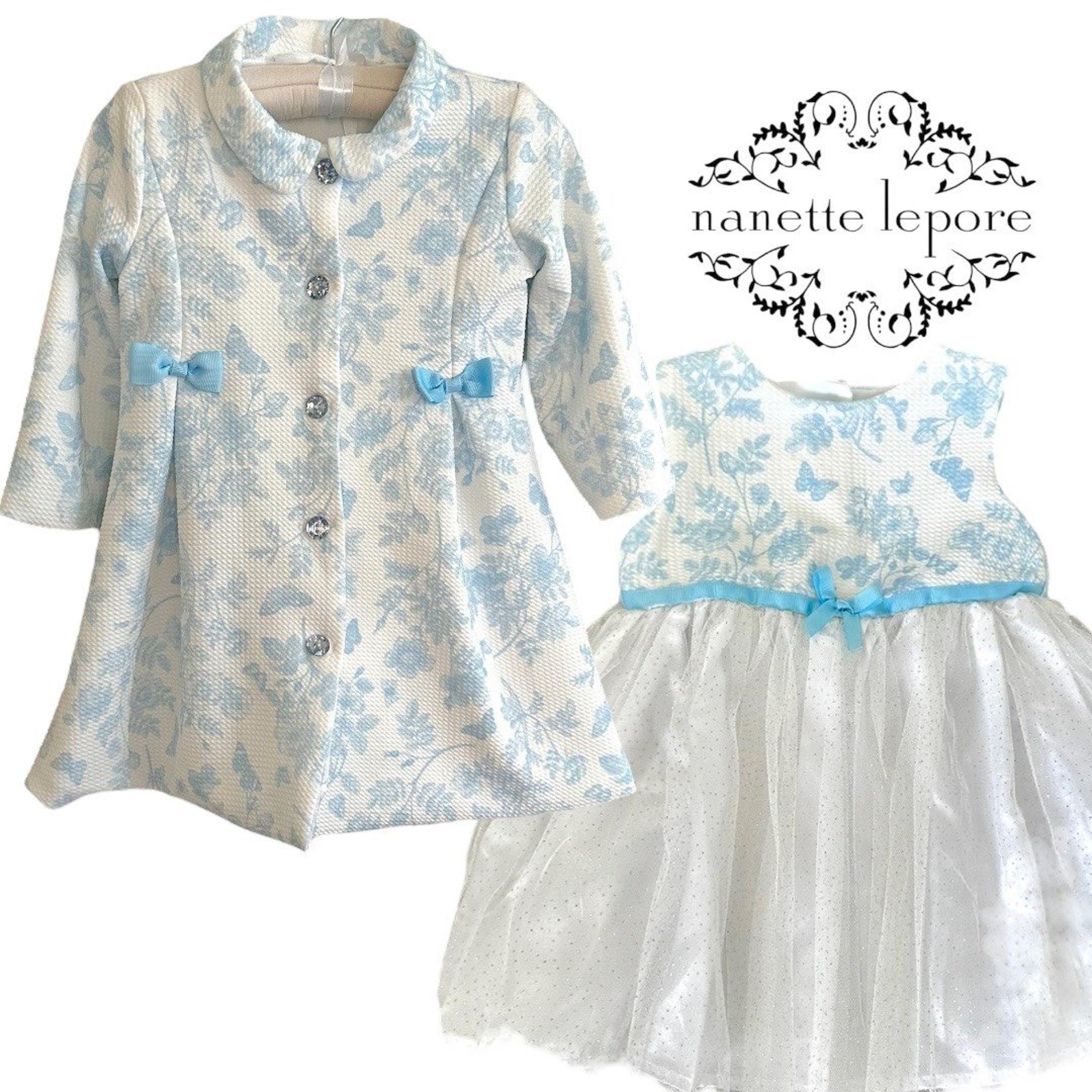 Nanette Baby 18 Month Toile Tulle Dress & Matching Peacoat Jacket- RARE  Worn on