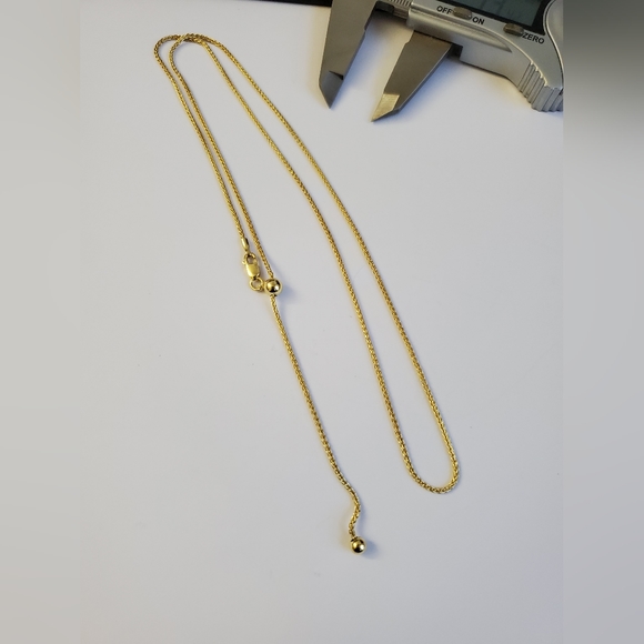 Sterling Silver 925 Bolo Necklace 14K Gold Over