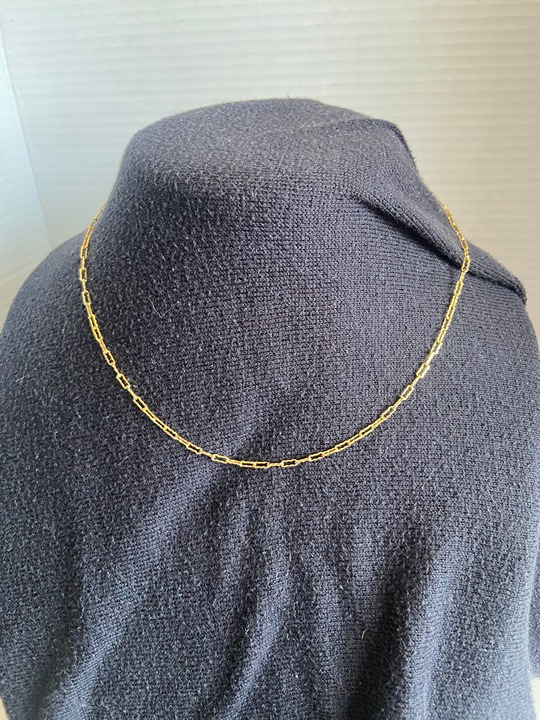 Vintage 14K Gold Paper Clip Necklace