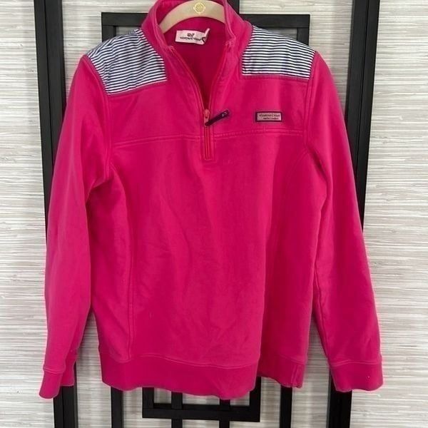 Vineyard Vines pink and blue zippered sweatshirt size M