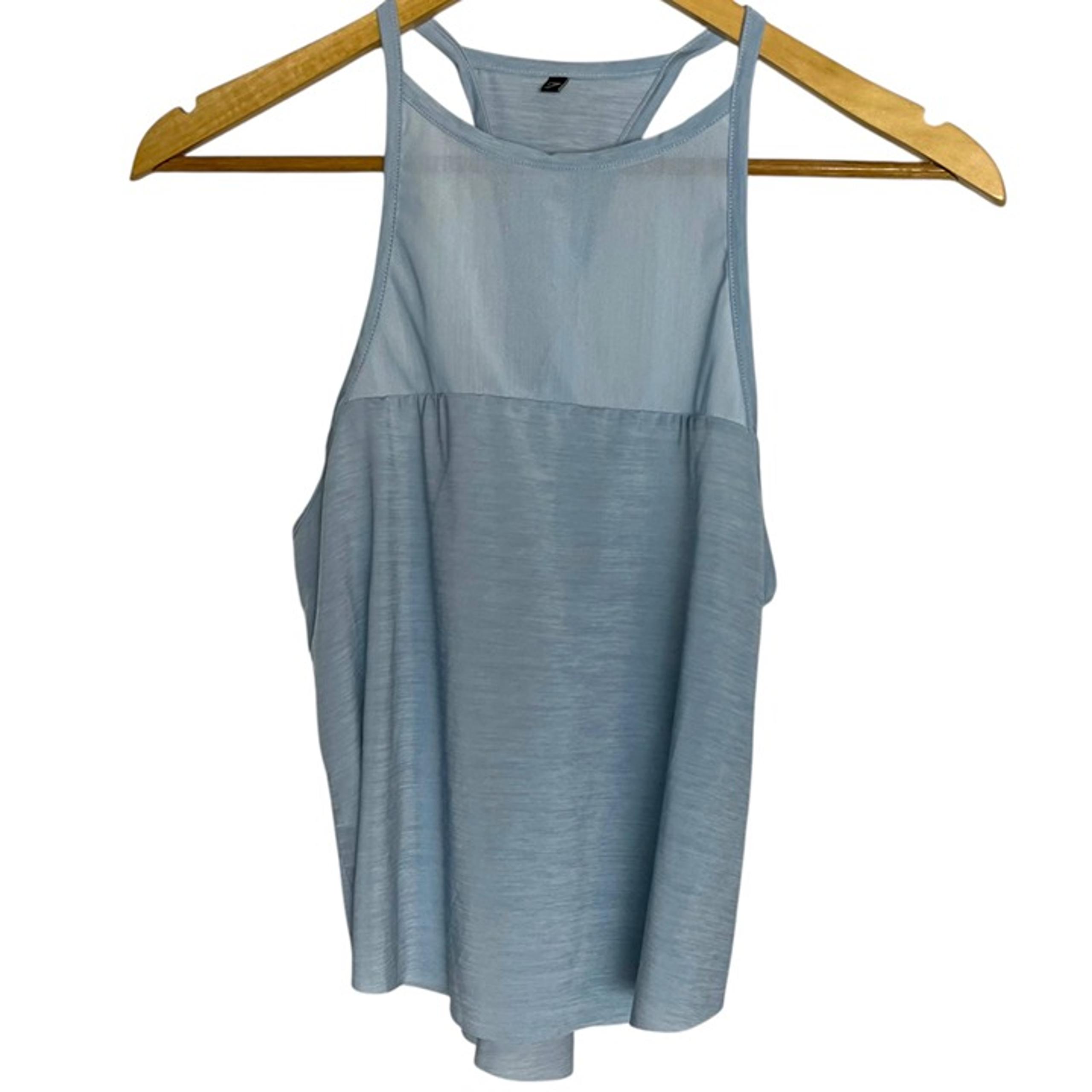 Gymshark X Nikki Blackketter Women's M Tank Top Powder Blue Sporty Athletic