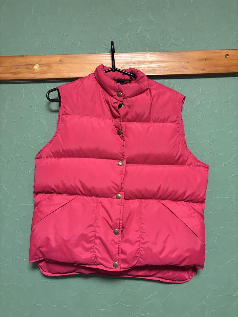 Vintage 80s LL Bean Puff Vest Puffer Women's Blue Navy Goose
