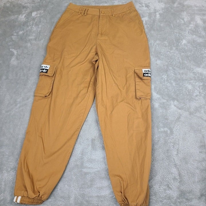 Adidas Womens RM300 Button Fly Pants Size 8 Twill Mesa High Rise with Pockets