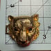 Vintage 1980s Belt Buckle Gold Tone Lion Lioness Cat Head