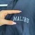 Brandy Melville J Galt Navy Blue Malibu Embroidered Collar Cropped Sweatshirt