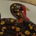 Vtg 90s Handmade Serving Platter 18 x 14 Multicolor Embossed 3D Turkey Ceramic