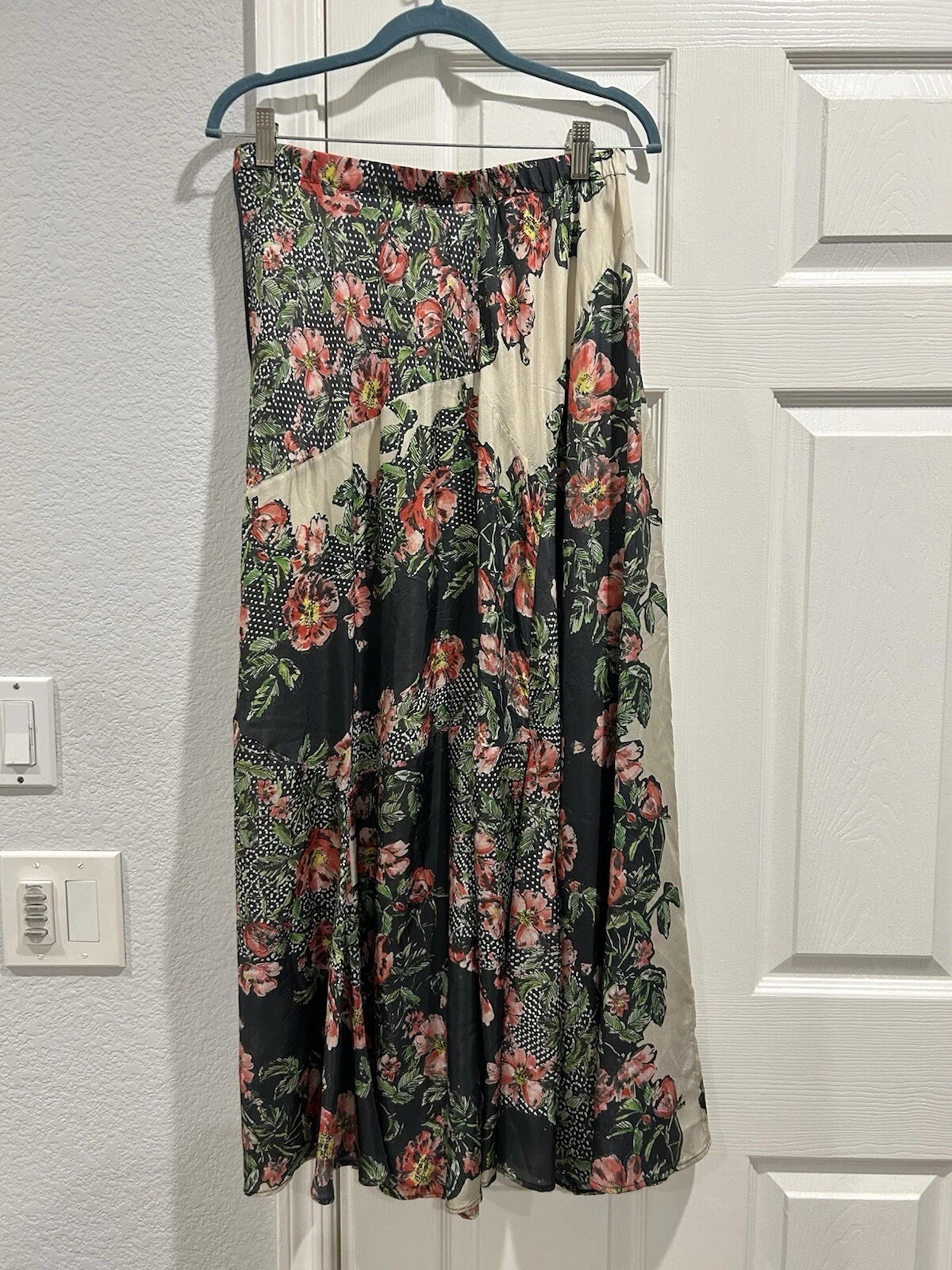 Share Johnny Was Silk Floral Maxi Skirt, size S