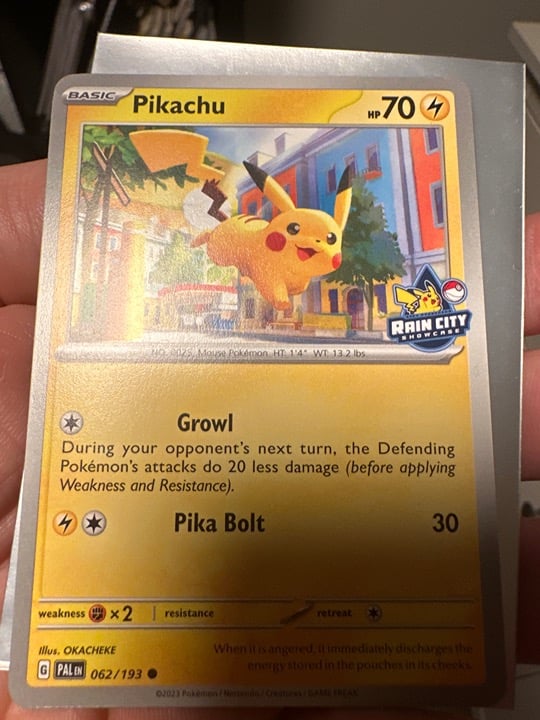 Rain City Showcase Pikachu promo card