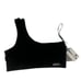 Dkny Sport Black Double-Layer One-Shoulder Mesh-Combo Bralette