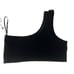 Dkny Sport Black Double-Layer One-Shoulder Mesh-Combo Bralette
