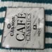 Cannon Cafe Classics Kitchen Hand Towels Green White Striped Set Of 4 READ