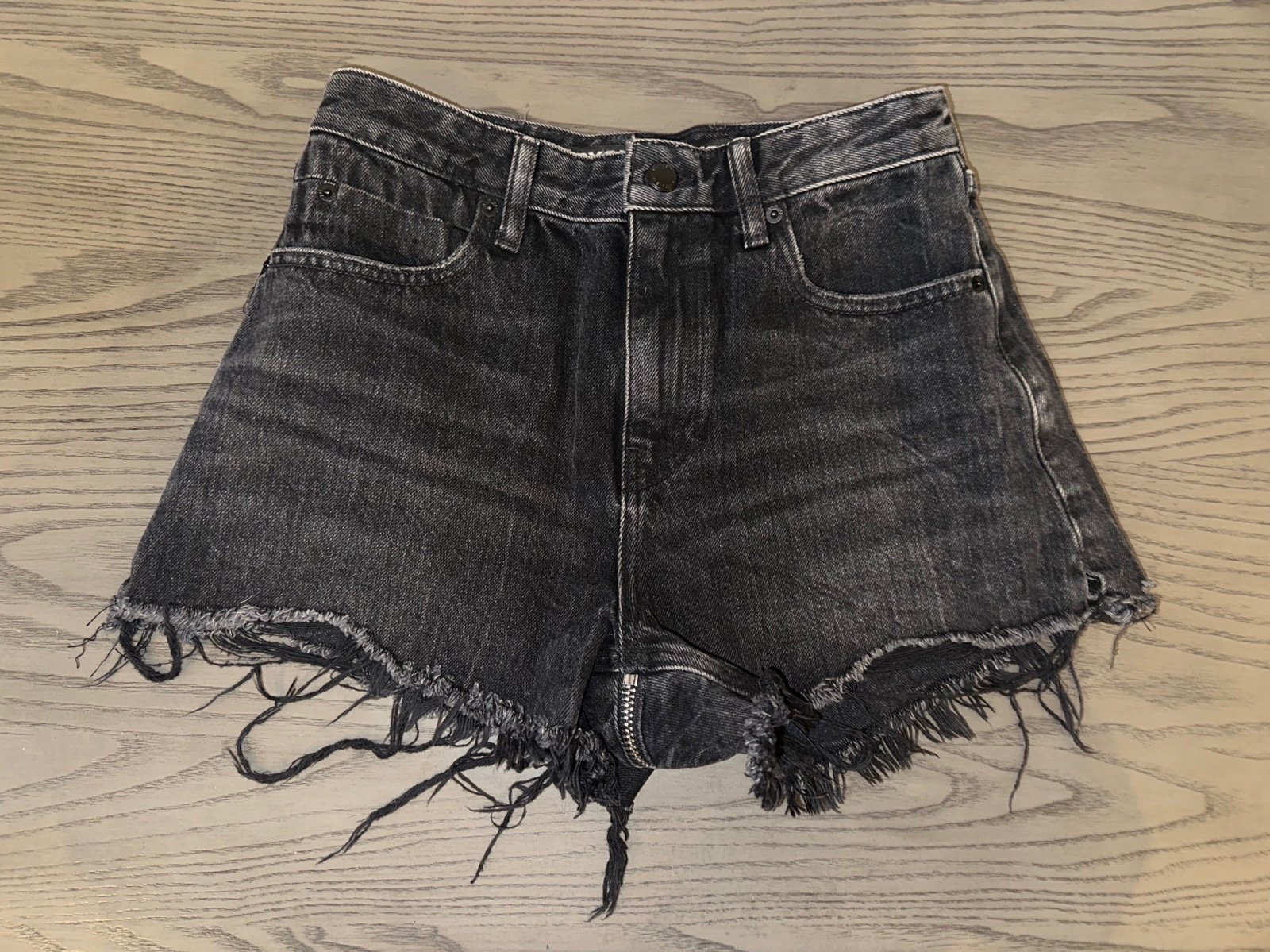 Alexander Wang Bite Zip Denim Shorts
