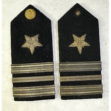 US Navy shoulder boards hard WWII lieutenant commander