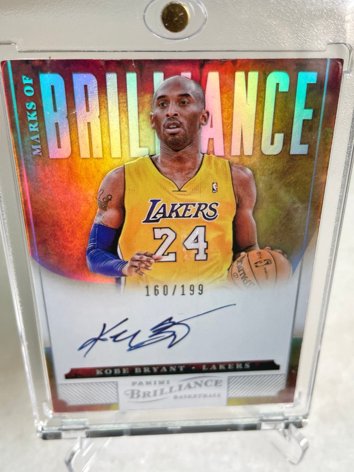 Kobe Bryant Panini brilliance card signature auto facsimile 160/199
