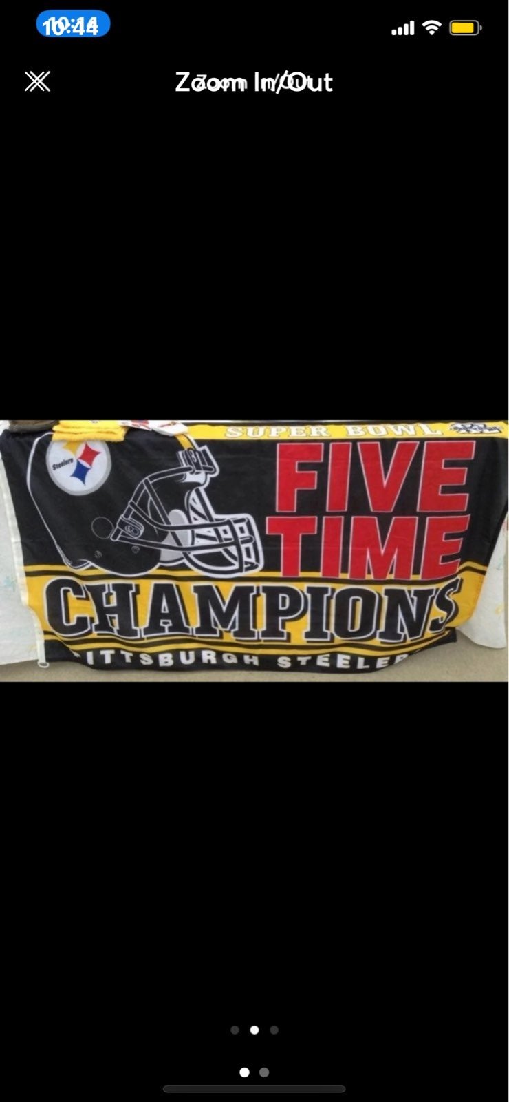 Vintage Super Bowl XL Champions Pittsburgh Steelers banner 5X champs 2006