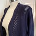 Anthropologie NWT Rosie Neira Navy Pointelle Cardigan, size Medium