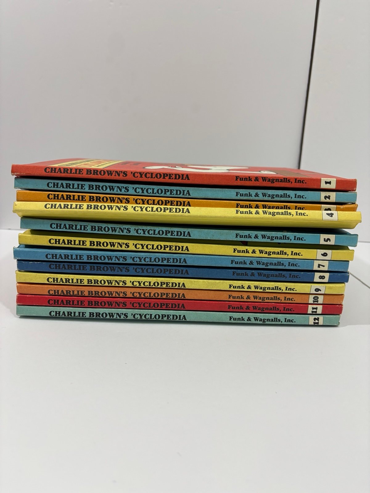 CHARLIE BROWN'S 'CYCLOPEDIA Set of 12 Vintage 1980/1 SNOOPY PEANUTS Preowned
