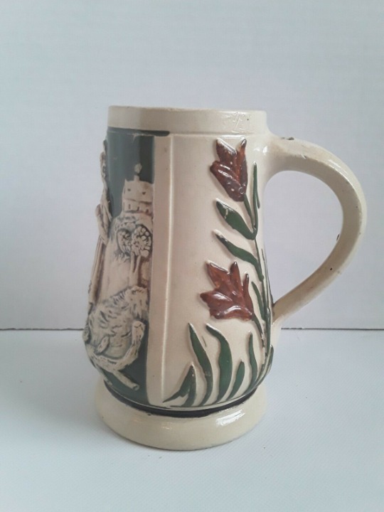 German Beer Stein Mug Victorian Dresse