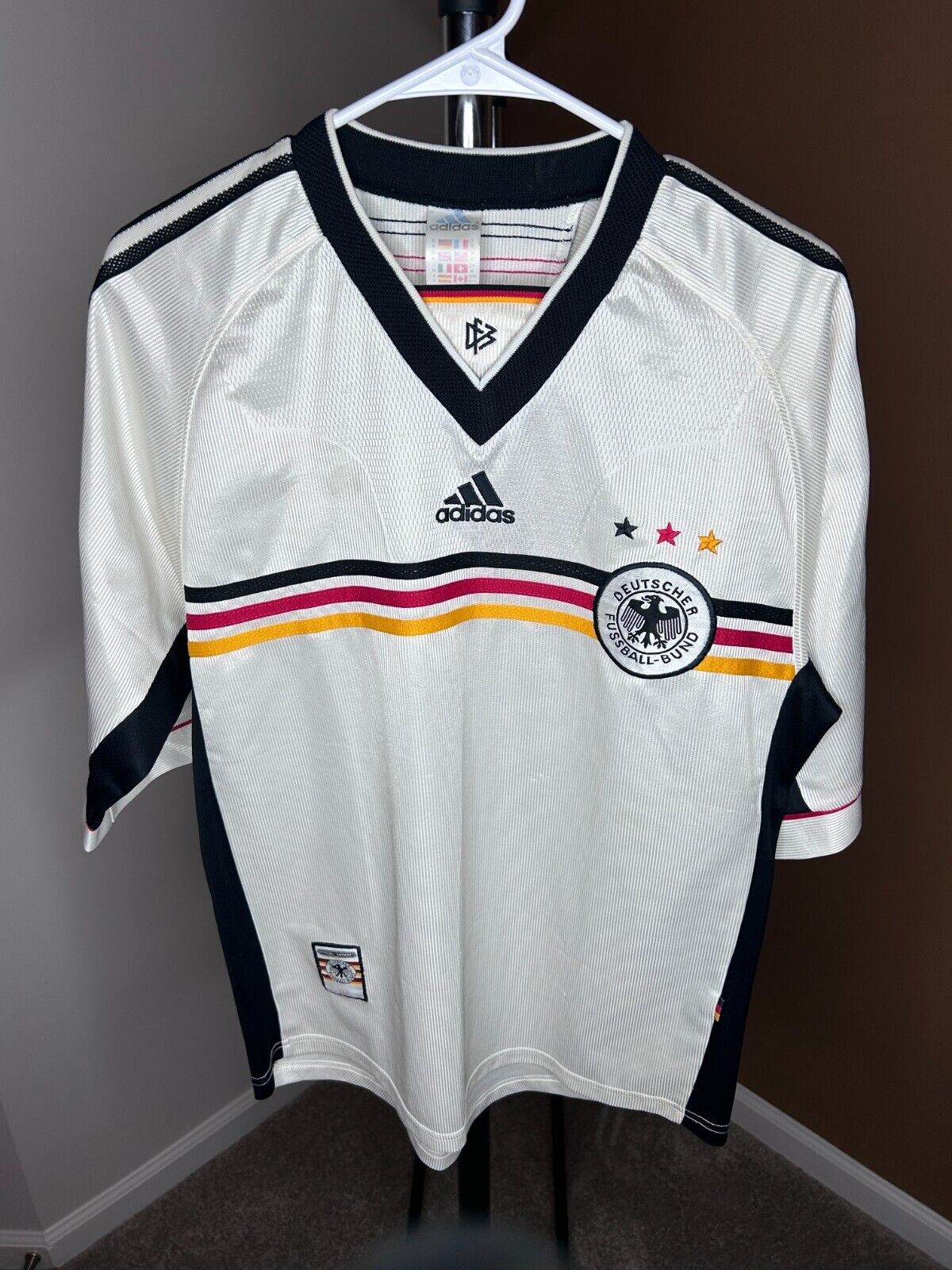 *Vintage Original* Germany 1998 Home Medium Adidas Soccer Jersey White