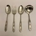 Oneida Deluxe Floral Bouquet Stainless Flatware 4 Piece Serving Utensils.