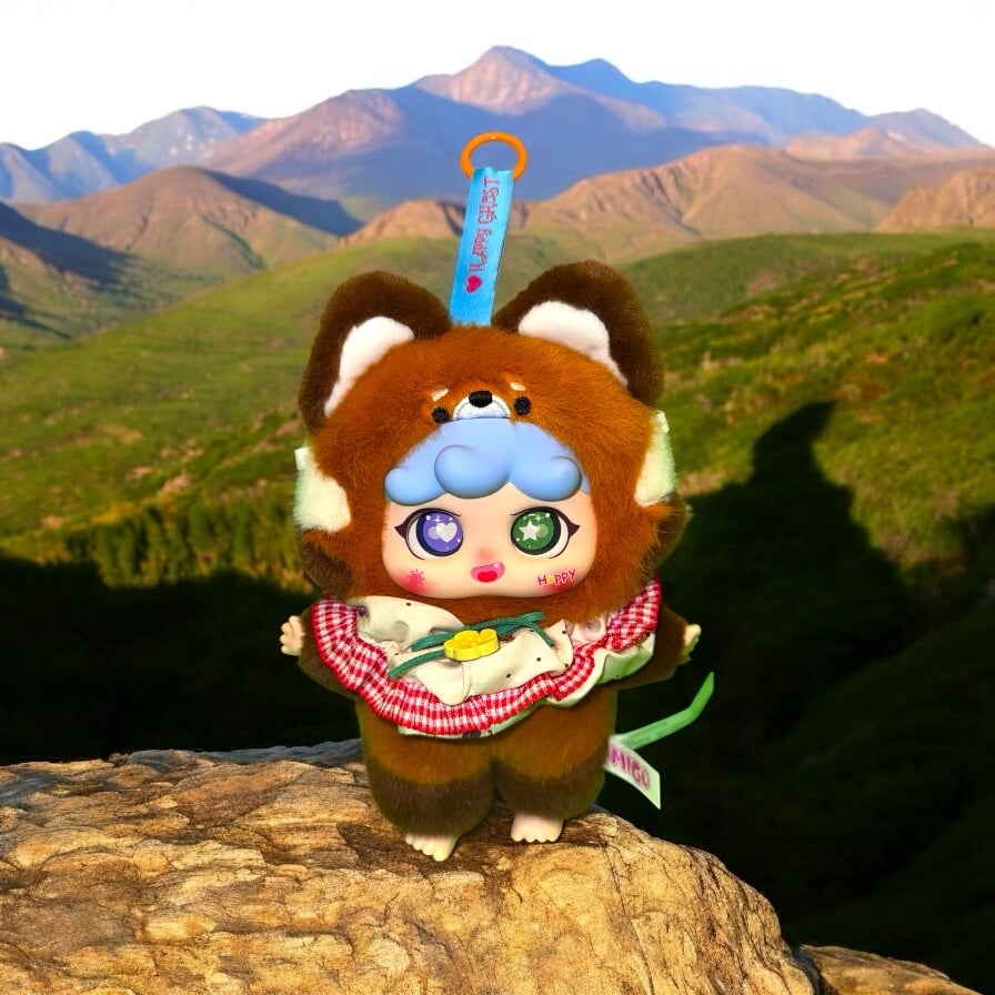 MIGO “Bedtime Story” Red Panda Plush Keychain • Blind-Box Collectible 4” w/ Box