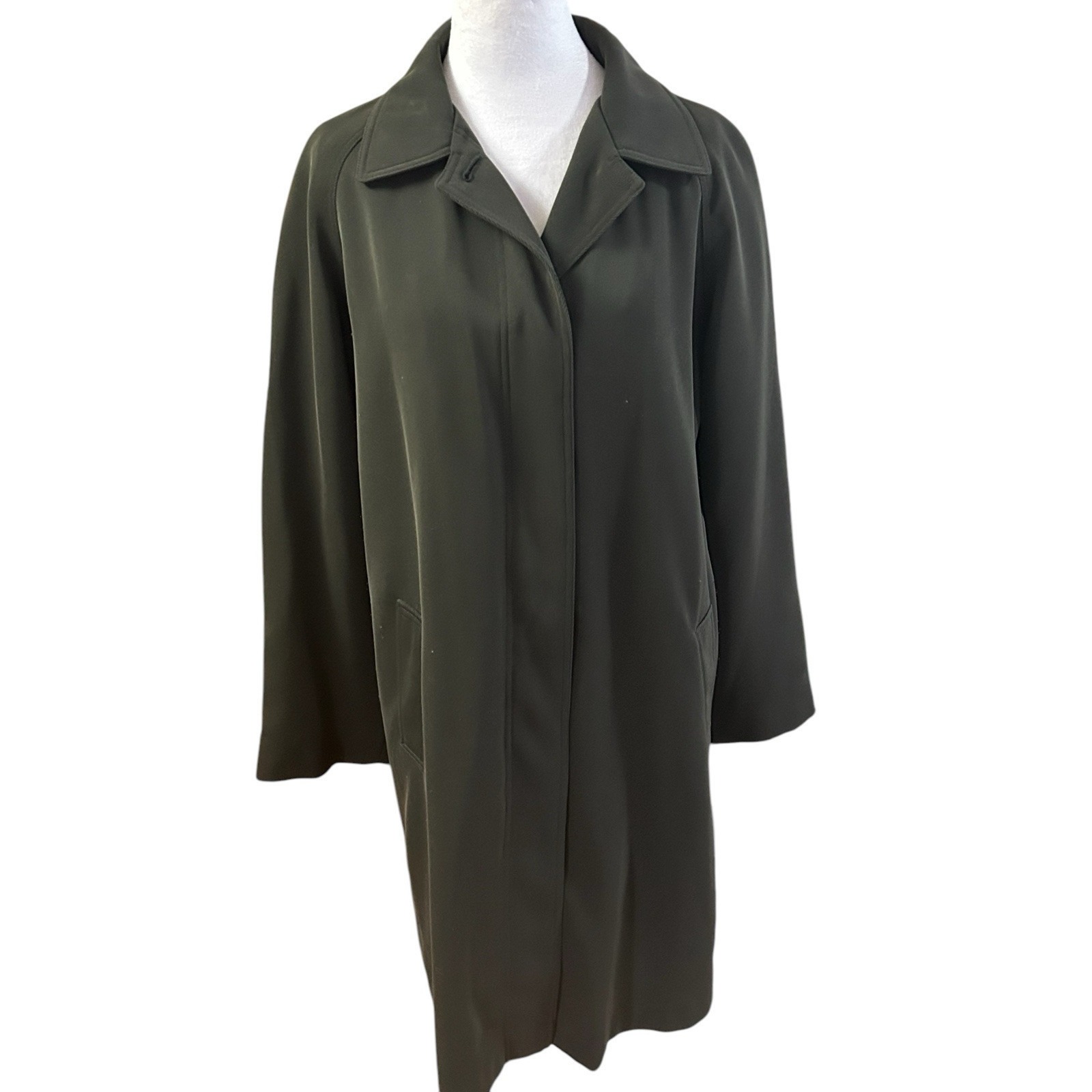 Hilary Radley Trench Coat Double Lined With Removable Wool Liner Sz 6