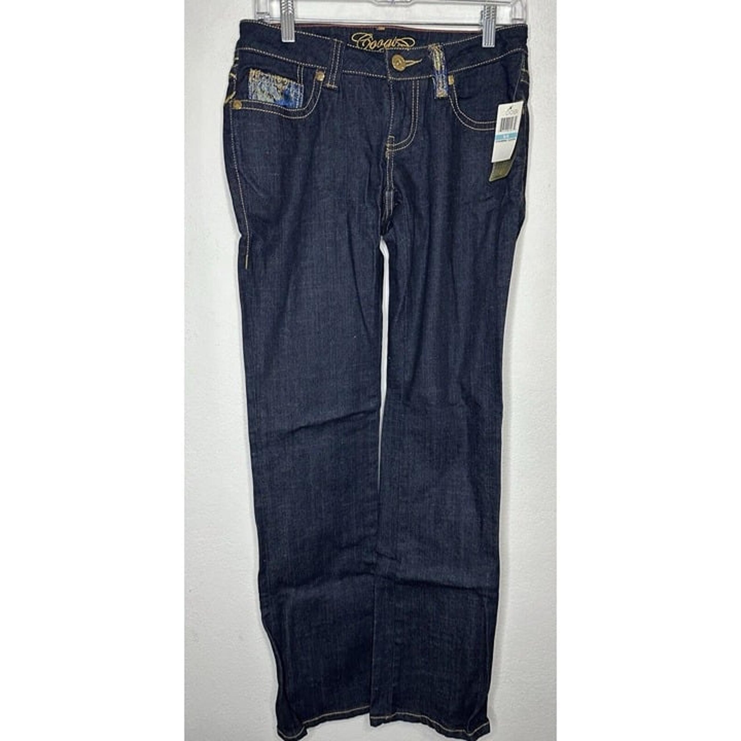 Coogi Women’s Straight Leg Dark Wash Embroidered Jeans Size 5/6