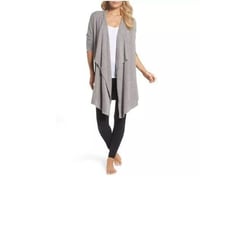 Barefoot Dreams CozyChic BAMBOO CHIC LITE Calypso Wrap SILVER size S/M